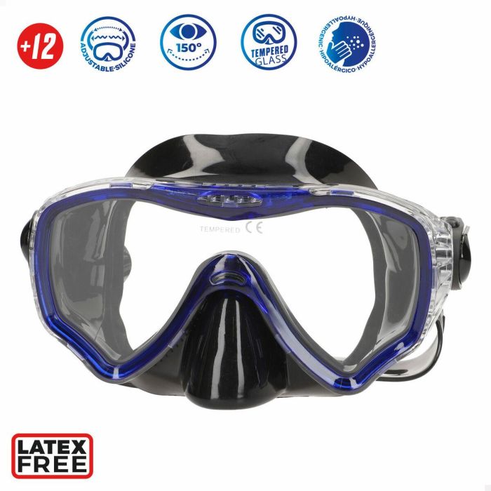 Gafas de Buceo con Tubo AquaSport Azul Rojo (6 Unidades) 4 Gafas de Buceo con Tubo AquaSport Azul Rojo (6 Unidades) 4