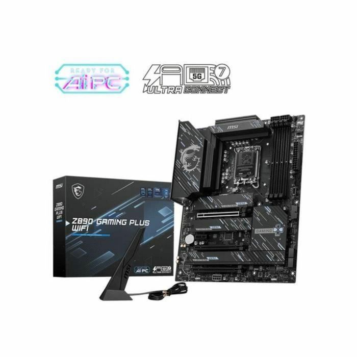MSI Z890 GAMING PLUS WiFi Placa Base para PC Intel LGA 1851 DDR5 ATX con Wifi 7 32