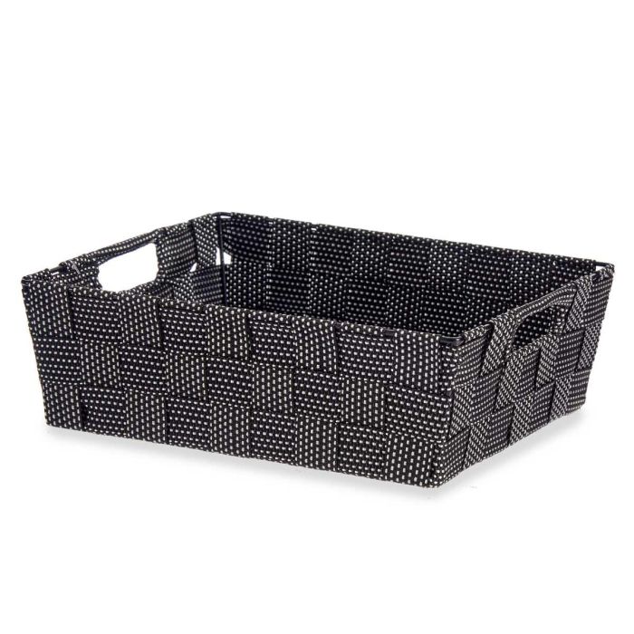 Cesta de Tela Rectangular Kipit 23 cm Negro - 3L, Poliéster (48 Unidades) 2 Cesta de Tela Rectangular Kipit 23 cm Negro - 3L, Poliéster (48 Unidades) 2