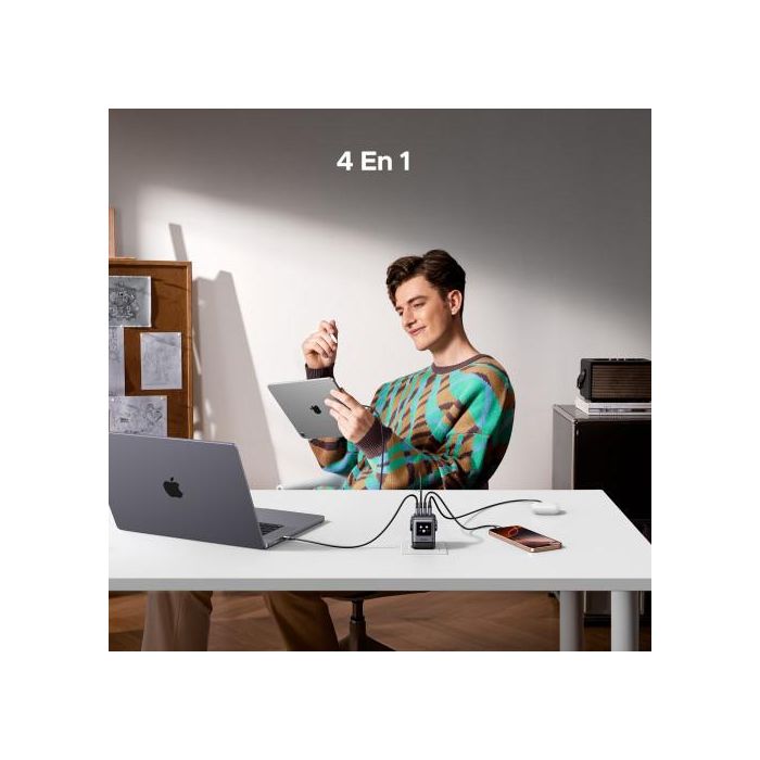 UGREEN 45515B Cargador USB-C 100W Carga Rápida GaN para Portátil, Teléfono Móvil, Batería Portátil, Gris UGREEN 45515B Cargador USB-C 100W Carga Rápida GaN para Portátil, Teléfono Móvil, Batería Portátil, Gris