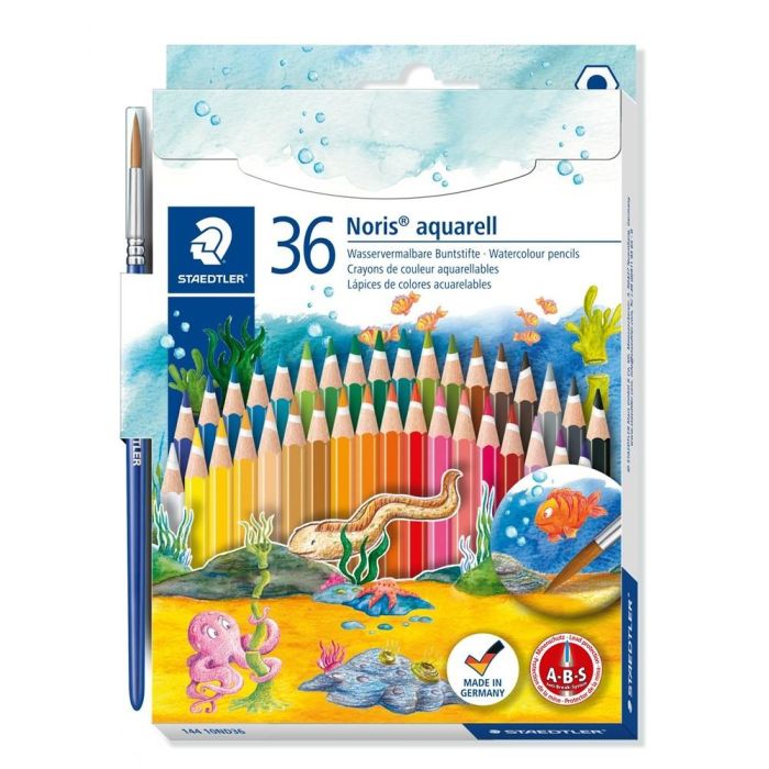 STAEDTLER 4007817146101 Lápices Acuarelables Noris aqua, Caja de Cartón con 36 Unidades