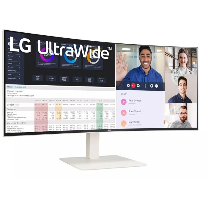 LG 38WR85QC-W Monitor Curvo 38" Nano IPS UltraWide QHD+ (3840x1600) 1ms 144Hz con USB-C HDMI DP y Altavoces Blanco 1 LG 38WR85QC-W Monitor Curvo 38" Nano IPS UltraWide QHD+ (3840x1600) 1ms 144Hz con USB-C HDMI DP y Altavoces Blanco 1