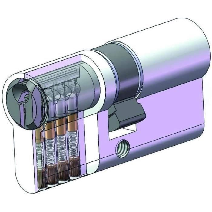 Yale Cilindro de Cierre para Puerta Exterior 40x50 mm - Sistema 5 Pines, Incluye 3 Llaves - Protección Antirrobo Serie 500+ 3