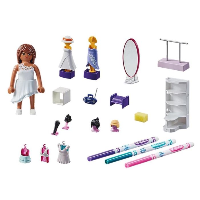 Playmobil Camerino Color, Set de Diseño y Pintura de Ropa con Figuras Lavables y Accesorios 1