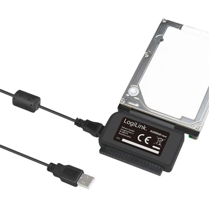 LogiLink USB 2.0 > 2.5" + 3.5" IDE + SATA Adapter Schwarz 6