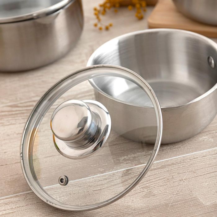 Cazo con Tapa Acero Inoxidable Habitat Quid 14 cm 4