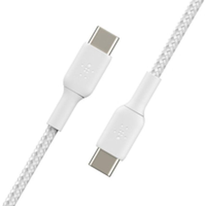 Cable USB-C Belkin CAB004BT2MWH2PK Blanco 2 m (2 Unidades) 1 Cable USB-C Belkin CAB004BT2MWH2PK Blanco 2 m (2 Unidades) 1