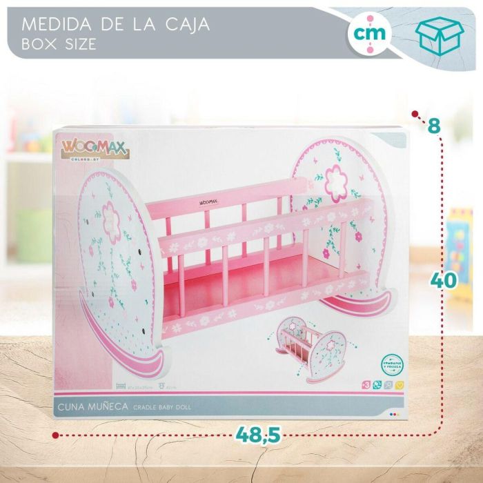 Cuna para Muñecas Woomax 2 Unidades 47 x 35 x 35 cm 1