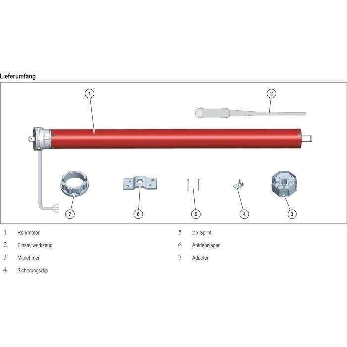 Superrollo SR20110 Motor para persiana enrollable con cable RM10MS, Diámetro 40 mm, 10 Nm, Máx. 22 kg 2 Superrollo SR20110 Motor para persiana enrollable con cable RM10MS, Diámetro 40 mm, 10 Nm, Máx. 22 kg 2