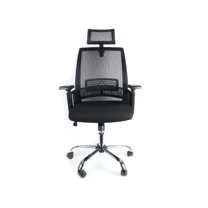 Q-connect Silla de Dirección Ergonómica con Respaldo Alto y Reposacabezas Ajustable, Base Metálica, Color Negro 1 Q-connect Silla de Dirección Ergonómica con Respaldo Alto y Reposacabezas Ajustable, Base Metálica, Color Negro 1