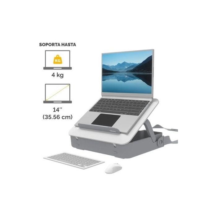 Maletín con Elevador Fellowes Breyta para Portátiles hasta 14"/ Blanco 1 Maletín con Elevador Fellowes Breyta para Portátiles hasta 14"/ Blanco 1