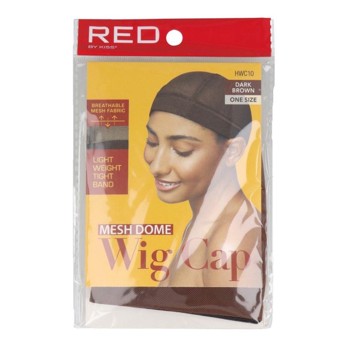 Red Kiss Gorro de Malla Mesh Dome Wig Cap Color Marrón Oscuro