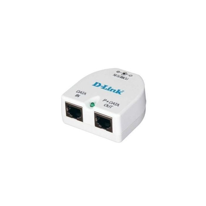 D-Link DPE-101GI Inyector PoE 802.3af Gigabit Ethernet con 2 Puertos RJ45 - Alcance 100 Metros, Plug-and-Play