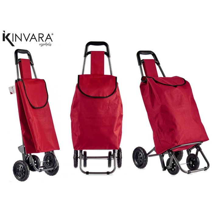 Carro de Compra Rojo Kinvara 22x98x38 cm - Tela, Plástico, Metal (6 Unidades) Carro de Compra Rojo Kinvara 22x98x38 cm - Tela, Plástico, Metal (6 Unidades)