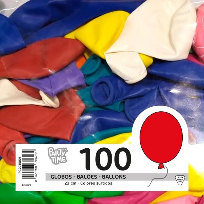 100 Globos Color Party Time SURTIdiámetro 23 cm 1 100 Globos Color Party Time SURTIdiámetro 23 cm 1