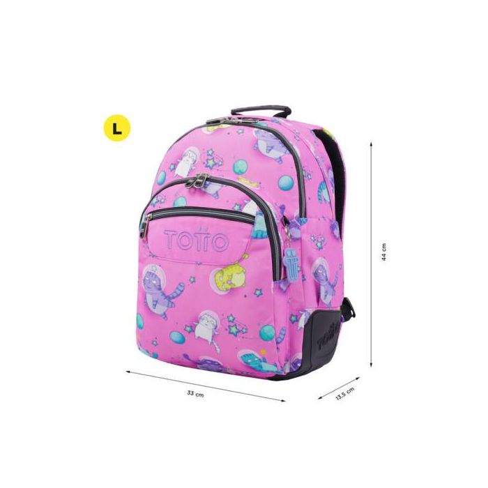Totto Mochila Escolar Gatos Astronautas MA04ECO029-2310N-9I9 - 20 Litros, Rosa 1 Totto Mochila Escolar Gatos Astronautas MA04ECO029-2310N-9I9 - 20 Litros, Rosa 1
