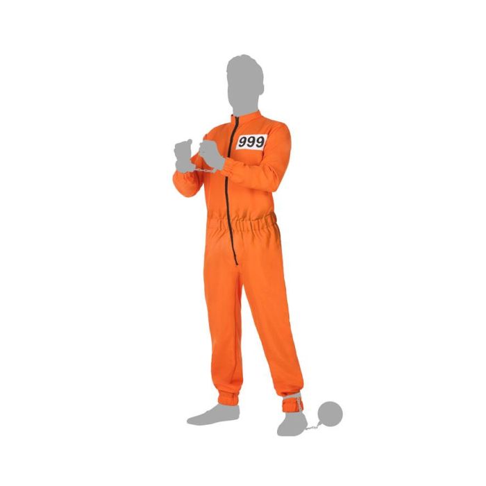 Disfraz Preso Naranja Hombre Adulto M-L 3 Disfraz Preso Naranja Hombre Adulto M-L 3