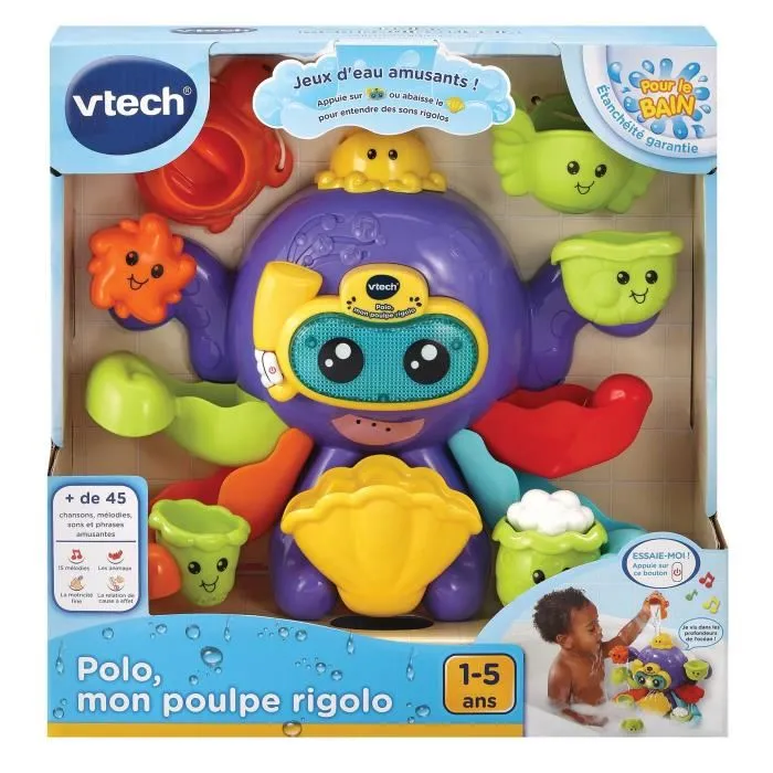Vtech Baby Polo Mi Pulpo Divertido Juguete de Baño para Bebés, Juega y Aprende en el Agua 2 Vtech Baby Polo Mi Pulpo Divertido Juguete de Baño para Bebés, Juega y Aprende en el Agua 2