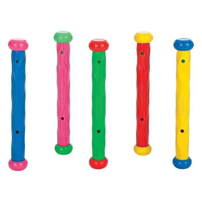 Intex Juegos Acuático Fun Sticks, Set de 5 Unidades para Piscina y Buceo, Fabricado en PVC 100%, Ideal para Niños +6 Años 1 Intex Juegos Acuático Fun Sticks, Set de 5 Unidades para Piscina y Buceo, Fabricado en PVC 100%, Ideal para Niños +6 Años 1