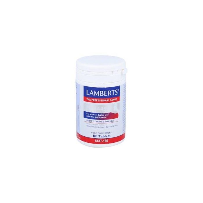 LAMBERTS Fema 45+ 180 Comprimidos para Mujeres en la Menopausia, 28 Nutrientes con Antioxidantes