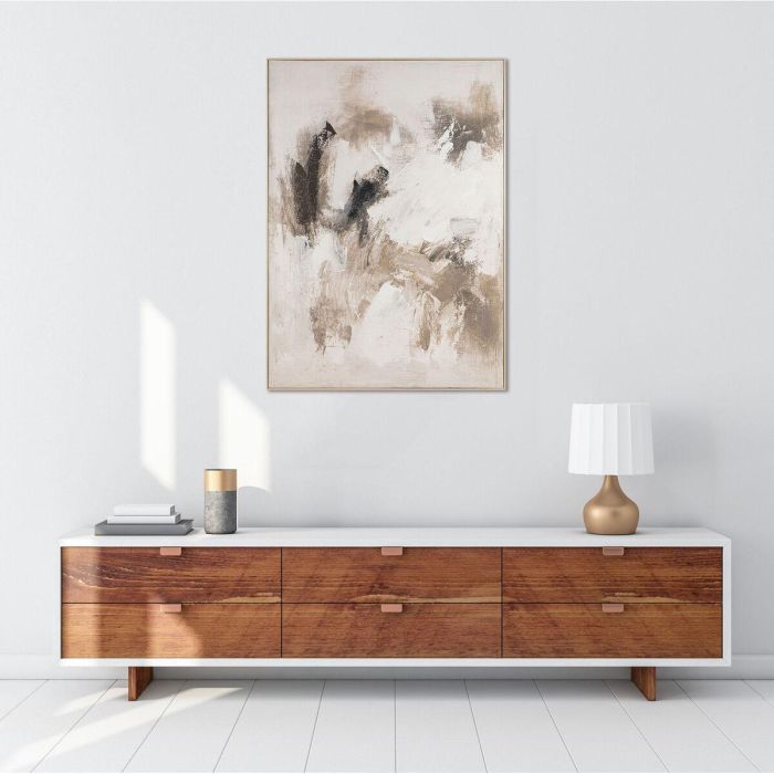 DKD Home Decor Cuadro Decorativo de Estilo Abstracto Moderno Diseño Urban para Pared Blanco Beige de Lienzo y Madera de Pino 180x130 cm 1 DKD Home Decor Cuadro Decorativo de Estilo Abstracto Moderno Diseño Urban para Pared Blanco Beige de Lienzo y Madera de Pino 180x130 cm 1
