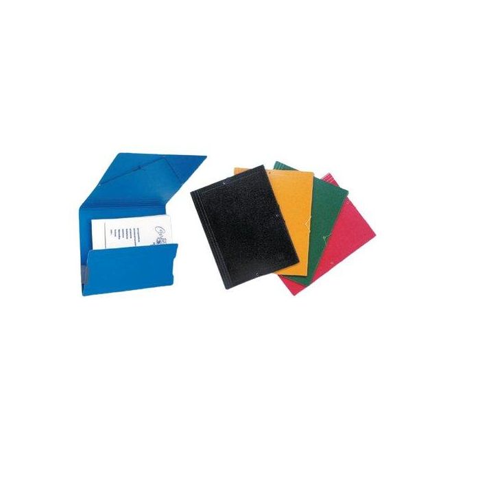 Carpeta De Gomas Sin Solapas Saro Carton Nº10 Gofrado Brillo Fº Azul (Set de 10)