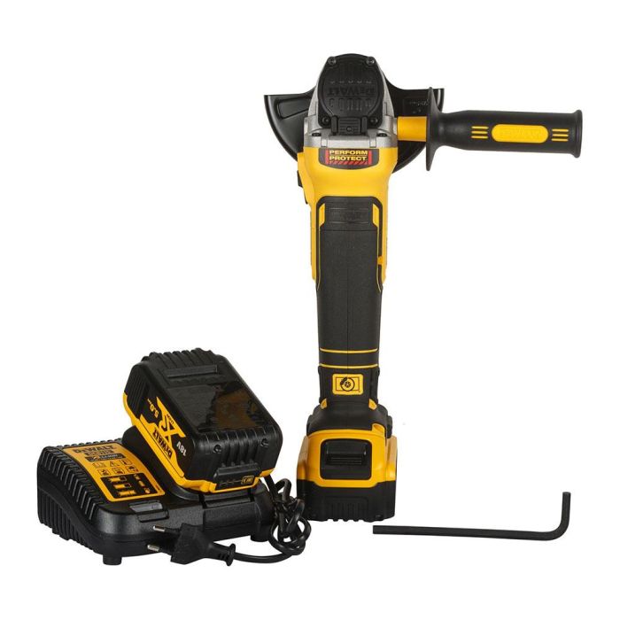 S.of. mini-amoladora sin escobillas xr 18v 125mm con 2 baterías li-ion 5ah, cargador y maletín tstak ii dcg405p2-qw dewalt 1