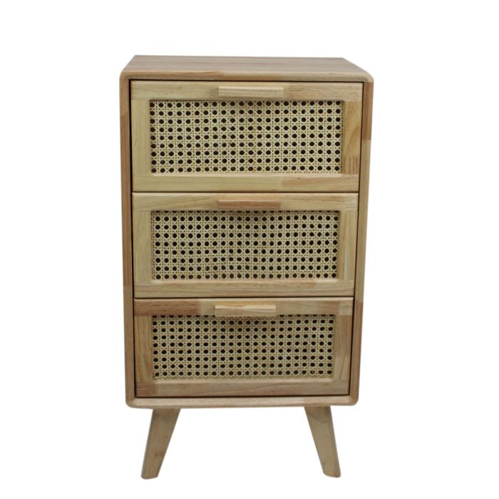 DKD Home Decor Cajonera Balines Rejilla 20 Natural 30 x 72 x 40 cm