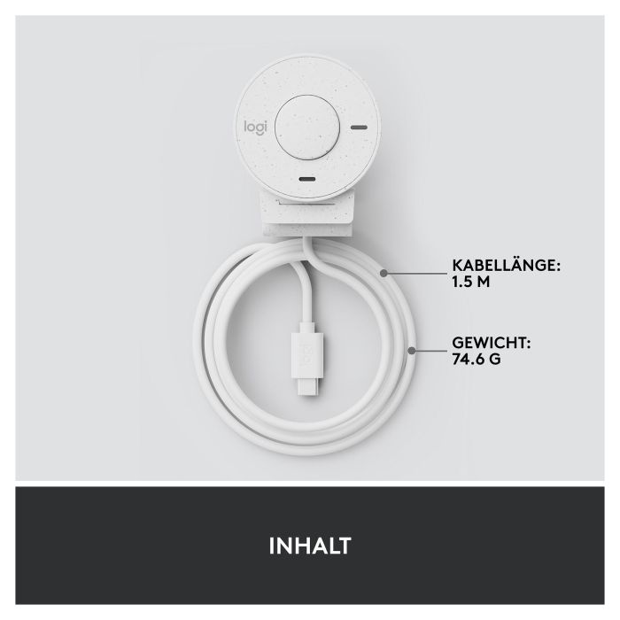 Logitech Brio 300 Webcam Webcam 1080p Blanco Crudo