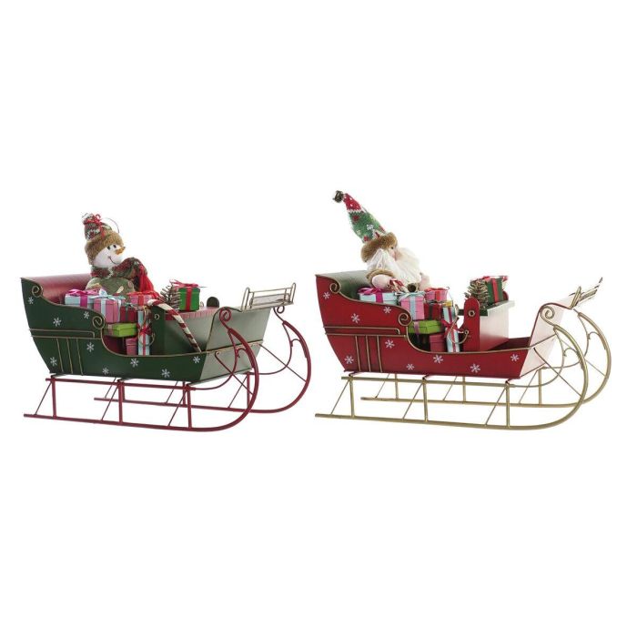 Vehiculo Decoracion Navidad Tradicional DKD Home Decor Rojo Verde 19 x 35 x 38 cm (2 Unidades) Vehiculo Decoracion Navidad Tradicional DKD Home Decor Rojo Verde 19 x 35 x 38 cm (2 Unidades)