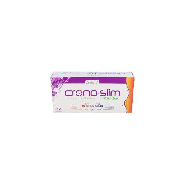 DRASANVI Crono Slim Turbo 14 Viales: Programa de 7 Días para Pérdida de Peso y Volumen con Enebro, Alcachofa y Diente de León