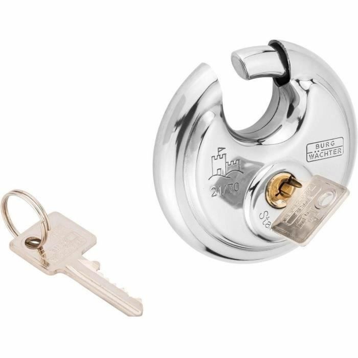 Candado de llave Burg-Wachter 21 70 SB Acero Inoxidable 3 Candado de llave Burg-Wachter 21 70 SB Acero Inoxidable 3