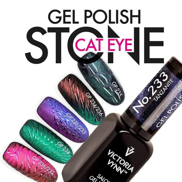 Gel Polish Stone Cat Eye Tanzanite 233 8 mL Victoria Vynn
