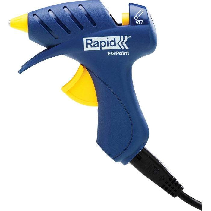 Rapid 5000423 Pistola de cola sin cable para barras Ø7mm, boquilla fina precisión, 80g/h, 7 min autonomía, calienta 5 min 1