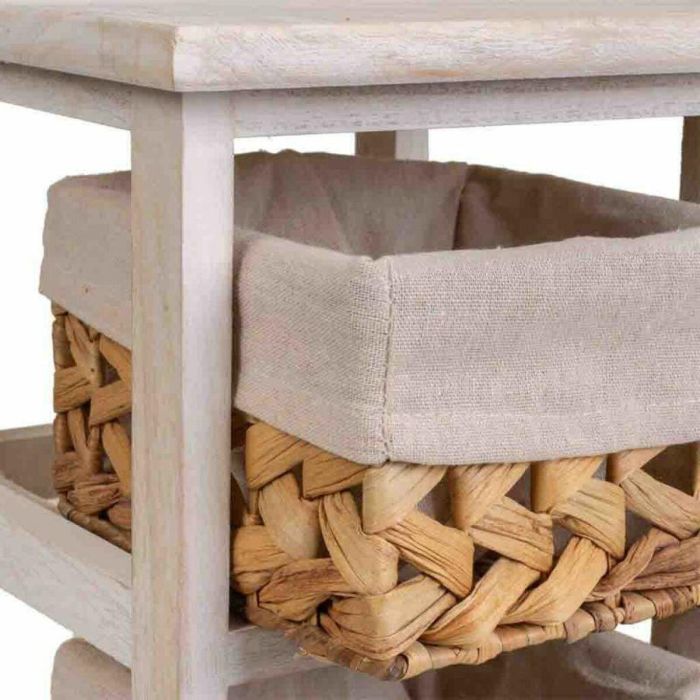 Mesita de Noche Alexandra House Living Blanco 25 x 57 x 25 cm 3 Mesita de Noche Alexandra House Living Blanco 25 x 57 x 25 cm 3