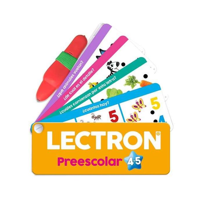 Diset Lectron Lápiz con Luz y Sonidos Prescolar 4-5 Años. 138 Preguntas en 120 Láminas. Juego Educativo Electrónico en Español