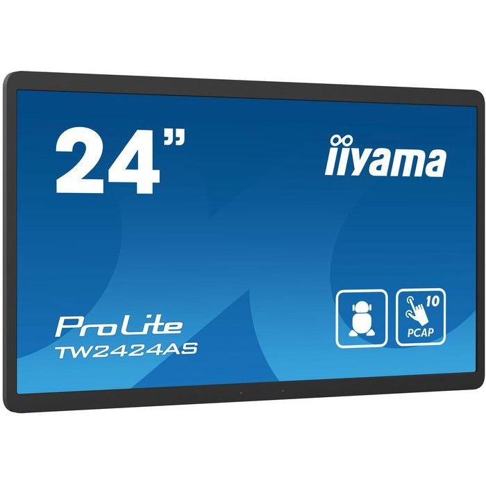 Iiyama 24" Panel-Pc / Negro/ Android 12 /4Gb, 32Gb, In-Cell Pcap 10-Points Touch, 1920X1080, Ips Panel, Mm, Wifi, Bt5.2, Micro-Sd, Usb 2X 2.0 1X 3.2, Hdmi-Input, Usb-C (Data / Dp-Alt Out), Audio-Out Mini-Jack, Micro, Mini-Jack, 250Cd/M (TW2424AS-B1) 8 Iiyama 24" Panel-Pc / Negro/ Android 12 /4Gb, 32Gb, In-Cell Pcap 10-Points Touch, 1920X1080, Ips Panel, Mm, Wifi, Bt5.2, Micro-Sd, Usb 2X 2.0 1X 3.2, Hdmi-Input, Usb-C (Data / Dp-Alt Out), Audio-Out Mini-Jack, Micro, Mini-Jack, 250Cd/M (TW2424AS-B1) 8