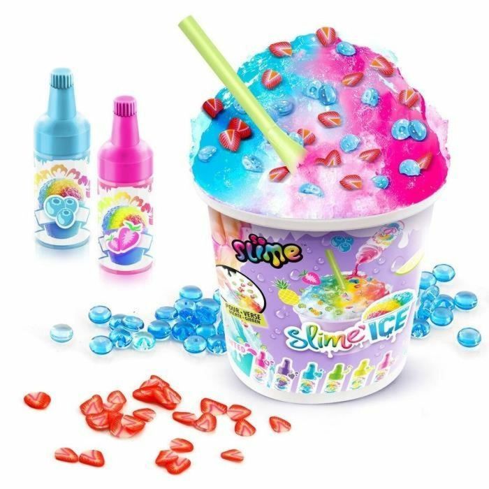 Canal Toys - SO SLIME DIY - Mega Vaso Slime Ice - Con 2 tintes perfumados, 1 cuchara y adornos - SSC 300 4