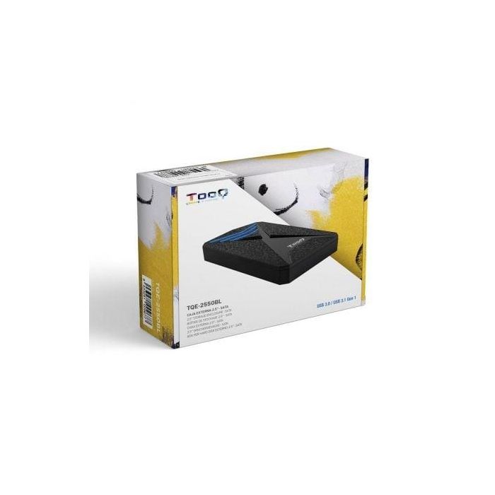 TooQ TQE-2550BL Caja Externa Gaming para Disco Duro 2.5" USB 3.1 Gen 1 (5Gbps) 4TB máximo SATA III sin tornillos Negro con LED azul 4 TooQ TQE-2550BL Caja Externa Gaming para Disco Duro 2.5" USB 3.1 Gen 1 (5Gbps) 4TB máximo SATA III sin tornillos Negro con LED azul 4