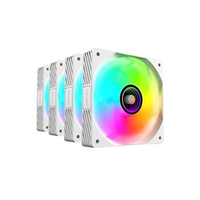 Pack 4 Ventiladores Mars Gaming MF-SI4KIT/ 12cm + HUB + Mando a Distancia/ ARGB/ Blancos 2 Pack 4 Ventiladores Mars Gaming MF-SI4KIT/ 12cm + HUB + Mando a Distancia/ ARGB/ Blancos 2