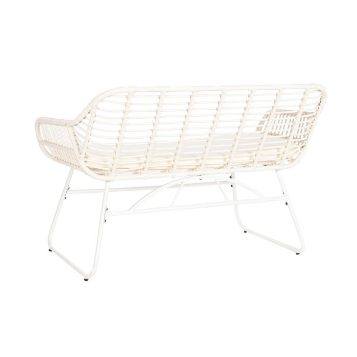 Muebles de Jardín DKD Home Decor Blanco 124 x 74 x 84 cm (4 Piezas) 8 Muebles de Jardín DKD Home Decor Blanco 124 x 74 x 84 cm (4 Piezas) 8