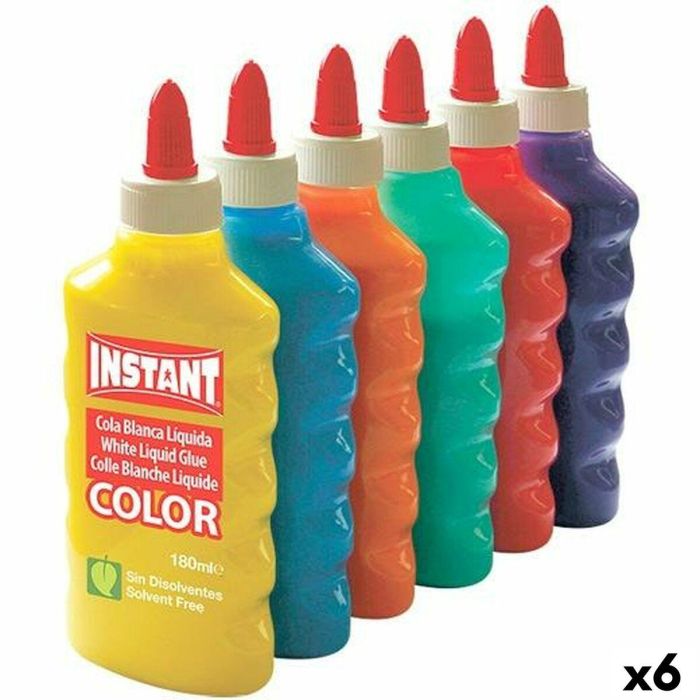 Pegamento en gel Playcolor Instant Multicolor 6 Piezas 180 ml