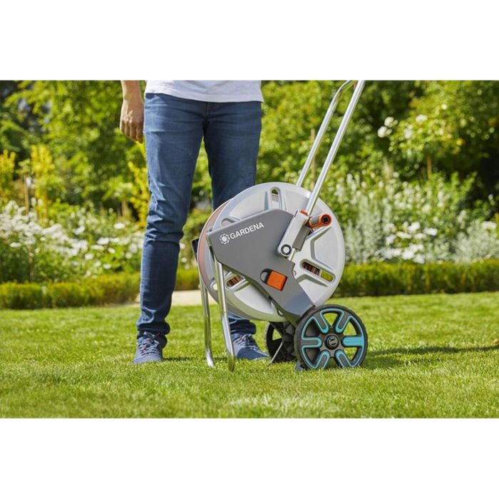 Gardena Carro Portamangueras CleverRoll M Metall 18541-20, Capacidad 60m, Acero Inoxidable/Plástico, Manual, Asa Transporte 5 Gardena Carro Portamangueras CleverRoll M Metall 18541-20, Capacidad 60m, Acero Inoxidable/Plástico, Manual, Asa Transporte 5