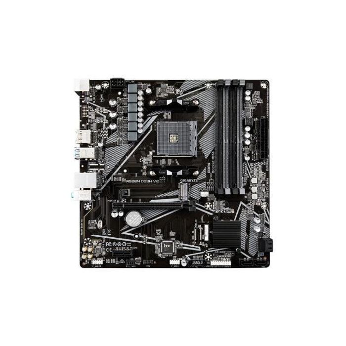 Gigabyte A520M DS3H V2 Placa Base Socket AM4 DDR4 PCIe 3.0 Micro ATX 1