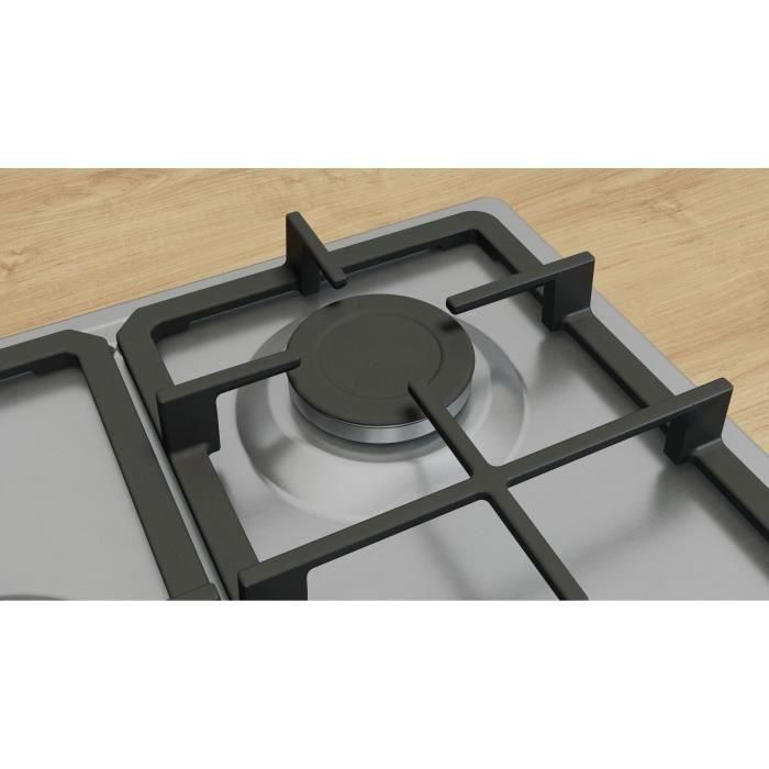 Placa de gas - BOSCH Serie 4 - 5 fuegos - 52 x 75 x 4,5 cm - PGQ7B5K90 - Acero inoxidable 3