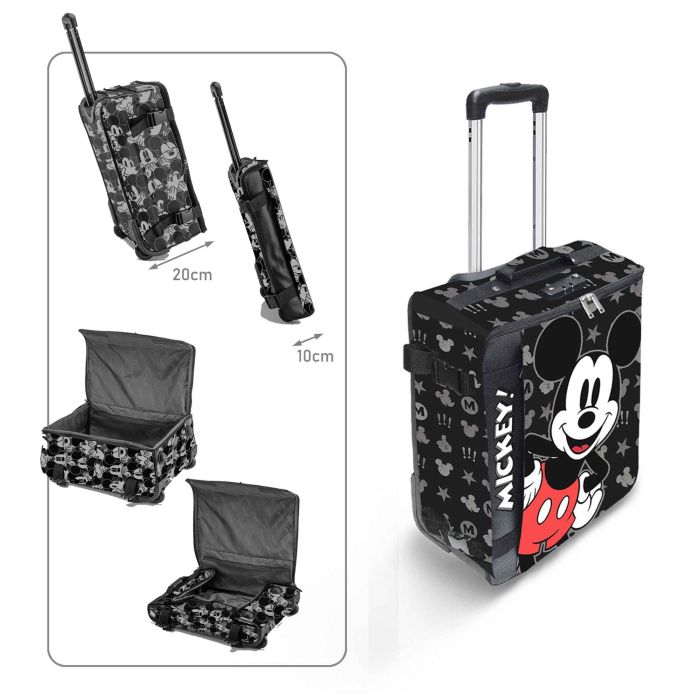 Maleta de Cabina Plegable Surprise Disney Mickey Mouse Negro 1