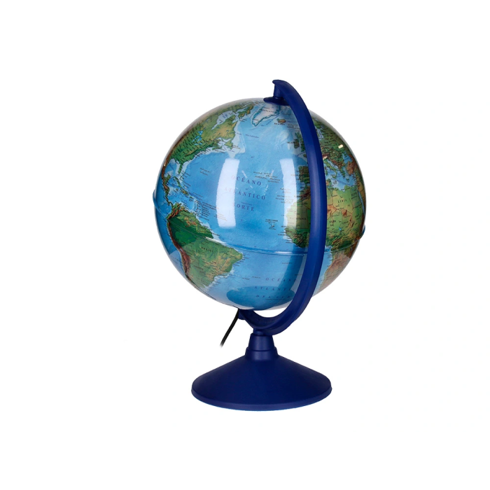 Liderpapel Globo terráqueo con luz físico y político escribible diámetro 30 cm 2