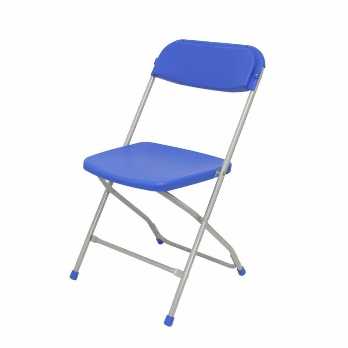 Piqueras y Crespo Silla Plegable de Aluminio y Polipropileno Azul - Pack de 5, Ergonómica, Fácil de Apilar 5