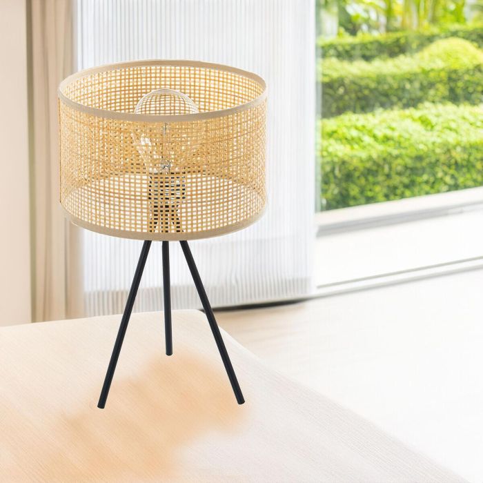 Lámpara de mesa Alexandra House Living Multicolor Metal Mimbre 40 W 25 x 14 x 25 cm 5 Lámpara de mesa Alexandra House Living Multicolor Metal Mimbre 40 W 25 x 14 x 25 cm 5