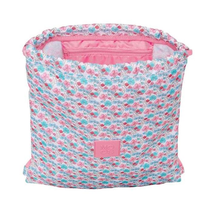 Bolsa Mochila con Cuerdas Moos Flores Multicolor 35 x 40 x 1 cm 3 Bolsa Mochila con Cuerdas Moos Flores Multicolor 35 x 40 x 1 cm 3
